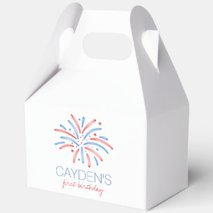 Firework Fourth of July Birthday Favour Box