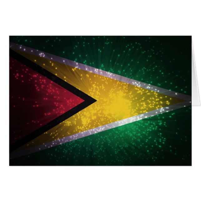 Firework; Guyana Flag (Front Horizontal)