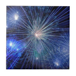 Firework Rockets Ceramic Tile