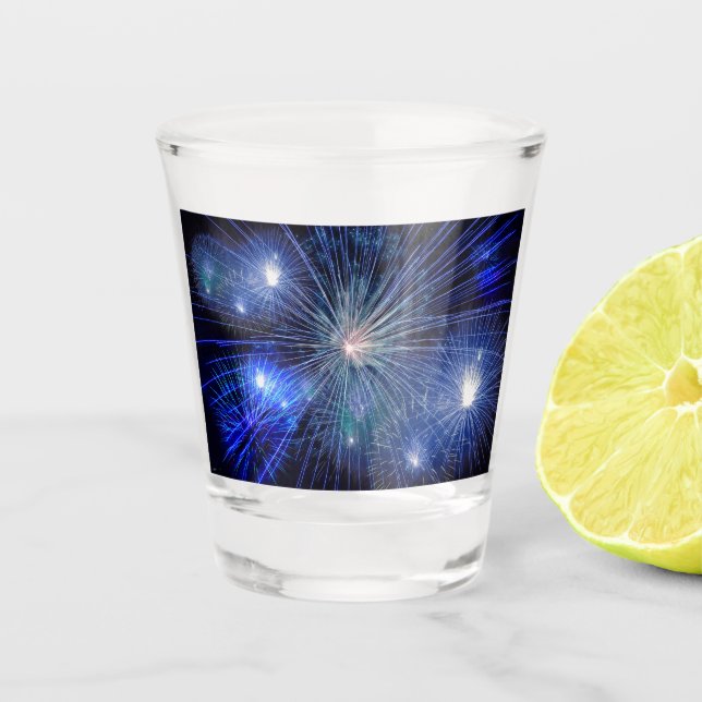 Firework Rockets Shot Glass (Front)