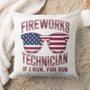 Firework Technician 4Th Of July Funny Usa Cushion
