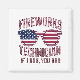 Firework Technician 4Th Of July Funny Usa Magnet