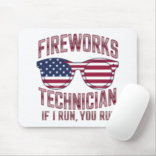 Firework Technician 4Th Of July Funny Usa Mouse Pad
