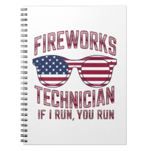 Firework Technician 4Th Of July Funny Usa Notebook