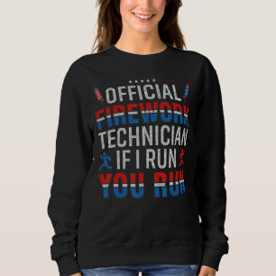 Firework Technician 4th Of July Funny USA Pyro-tec Sweatshirt