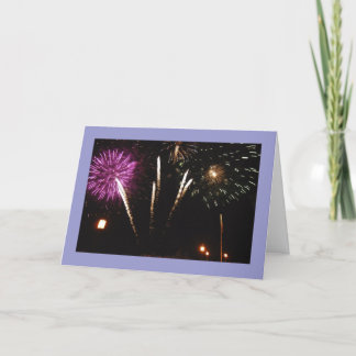 Firework Thank you Card