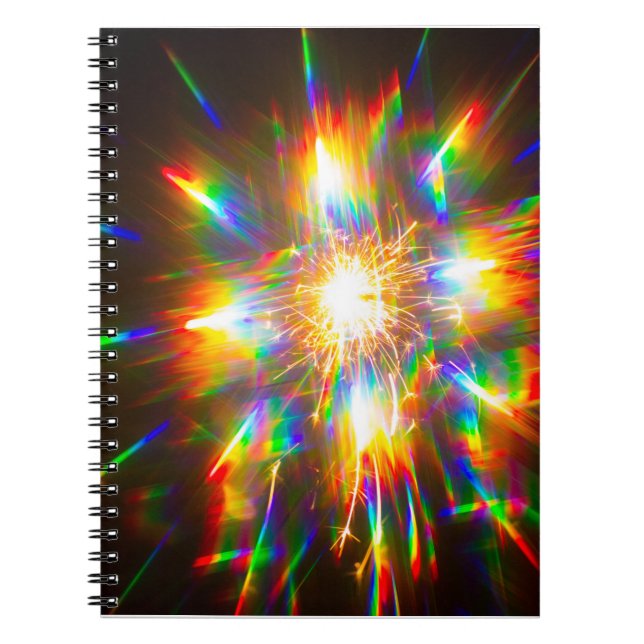 Firework Through 3D Glasses 1  Notebook (Front)