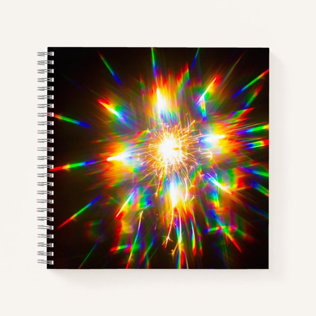 Firework Through 3D Glasses 1  Notebook (Front)
