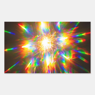 Firework Through 3D Glasses 1  Rectangular Sticker