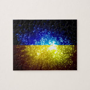 Firework; Ukraine Flag Jigsaw Puzzle