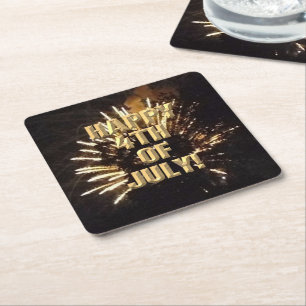 Fireworks 10 4th of July paper coasters