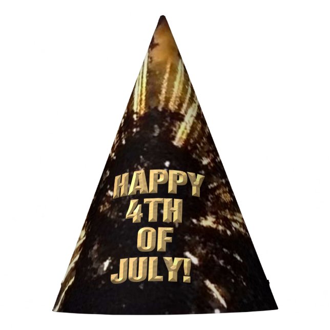 Fireworks 10 4th of July party hat (Front)
