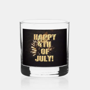 Fireworks 10 4th of July rocks glass