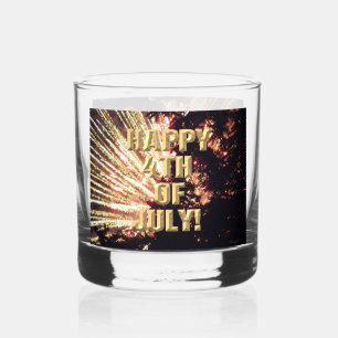 Fireworks 11 4th of July rocks glass
