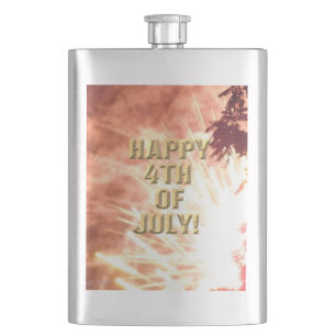 Fireworks 12 4th of July stainless steel flask