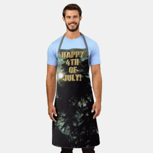 Fireworks 13 4th of July chef apron