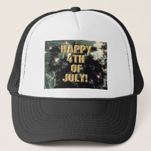 Fireworks 13 4th of July trucker hat