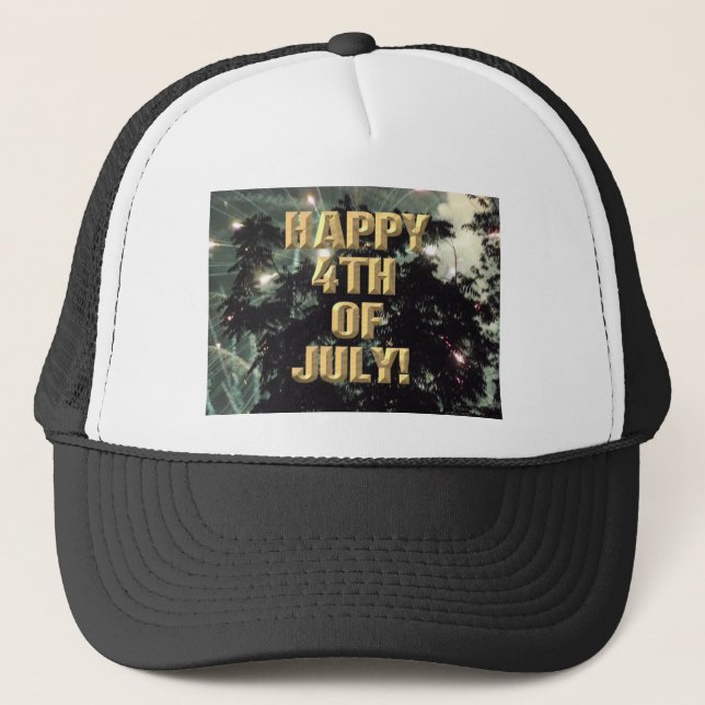 Fireworks 13 4th of July trucker hat (Front)