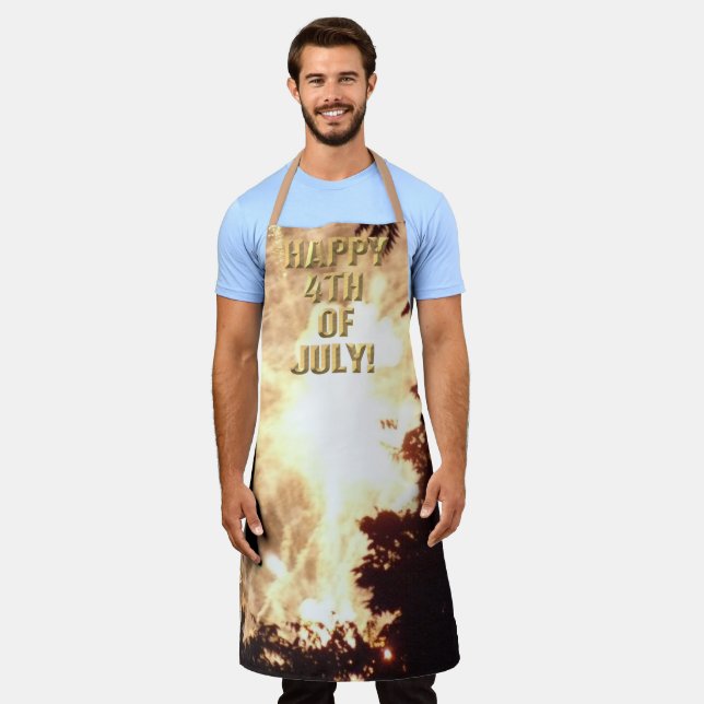 Fireworks 15 4th of July chef apron (Worn)