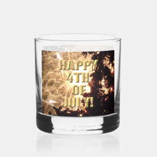 Fireworks 15 4th of July rocks glass
