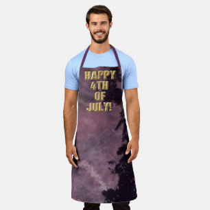 Fireworks 16 4th of July chef apron