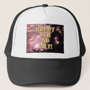 Fireworks 17 4th of July trucker hat