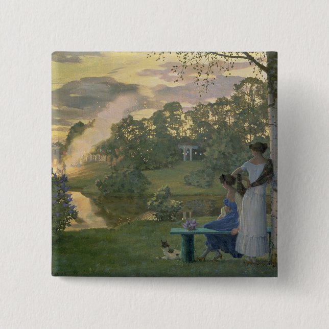 Fireworks, 1922 15 cm square badge (Front)