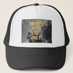 Fireworks 19 4th of July trucker hat