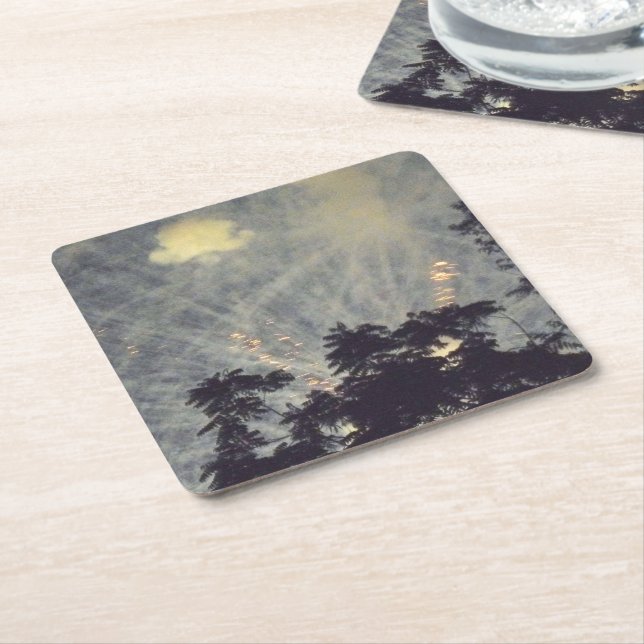 Fireworks 19 paper coasters (Angled)