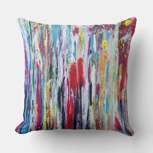 Fireworks 20 x 20 Poly Throw Pillow (Front)