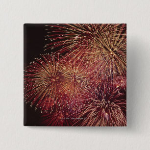 Fireworks 3 15 cm square badge