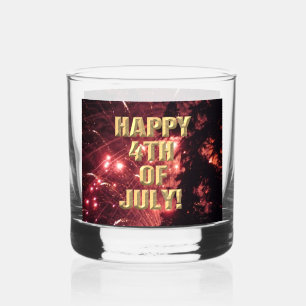 Fireworks 3 4th of July rocks glass