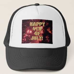 Fireworks 3 4th of July trucker hat