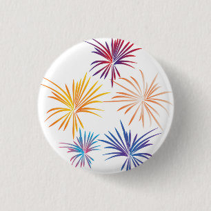 Fireworks 3 Cm Round Badge
