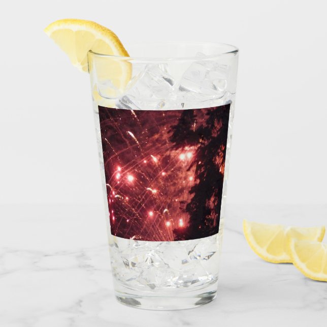 Fireworks 3 Collins glass tumbler (Front Ice)