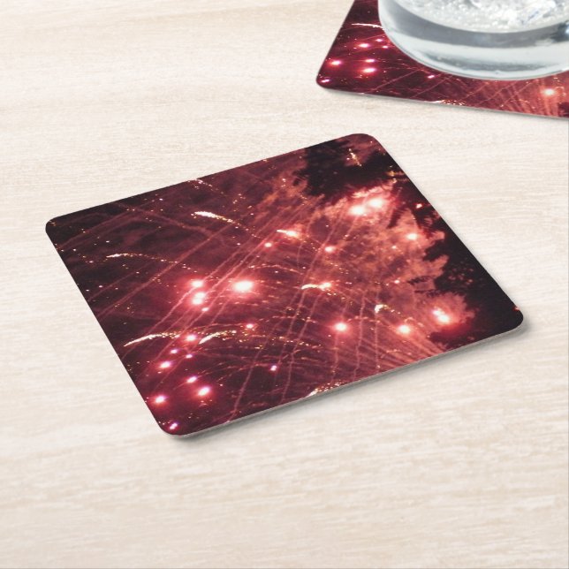 Fireworks 3 paper coasters (Angled)