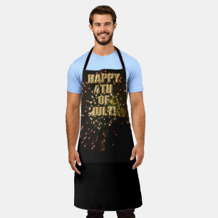 Fireworks 4 4th of July chef apron
