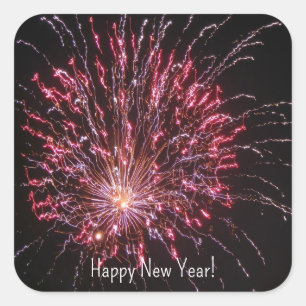 Fireworks 4 All Happy New Year! Square Sticker