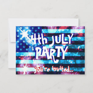 Fireworks 4th July party Invitation