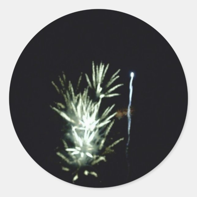 Fireworks! 4th of July Display design Classic Round Sticker (Front)