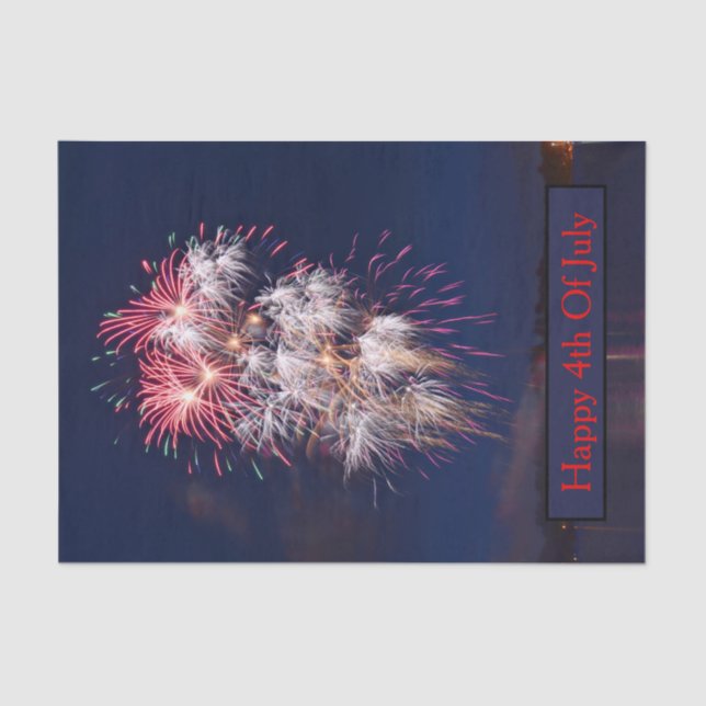 Fireworks 4th Of July Independence Day Tissue Paper (Front)