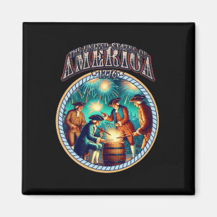Fireworks 4th Of July Independence Patriotic 1776 Magnet