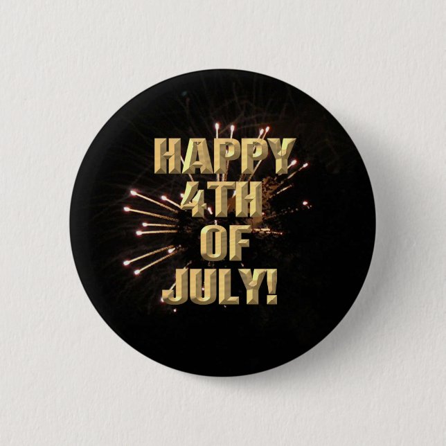 Fireworks 5 4th of July button (Front)