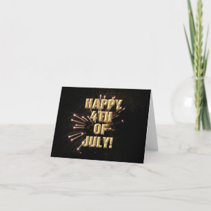 Fireworks 5 4th of July card