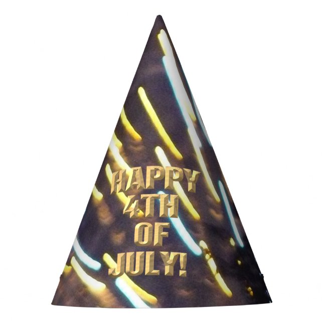 Fireworks 6 4th of July party hat (Front)