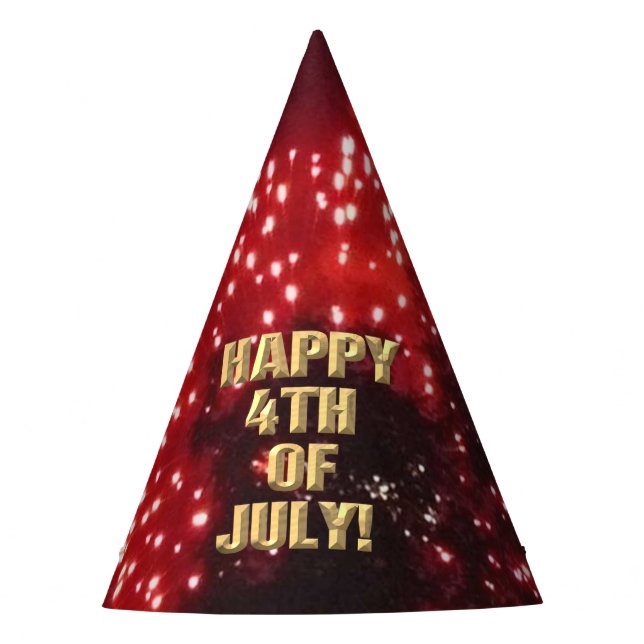 Fireworks 7 4th of July party hat (Front)