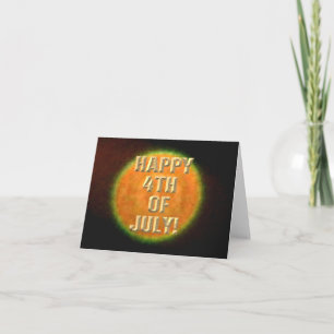 Fireworks 9 4th of July card