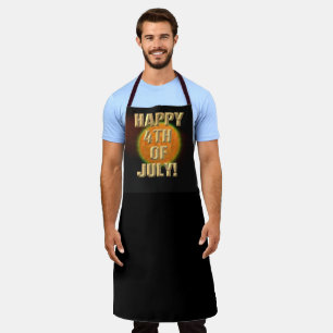 Fireworks 9 4th of July chef apron