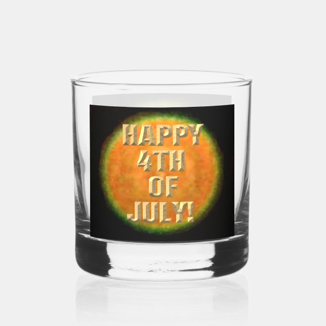 Fireworks 9 4th of July rocks glass (Front)