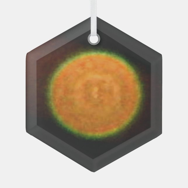 Fireworks 9 glass hexagon ornament (Front)